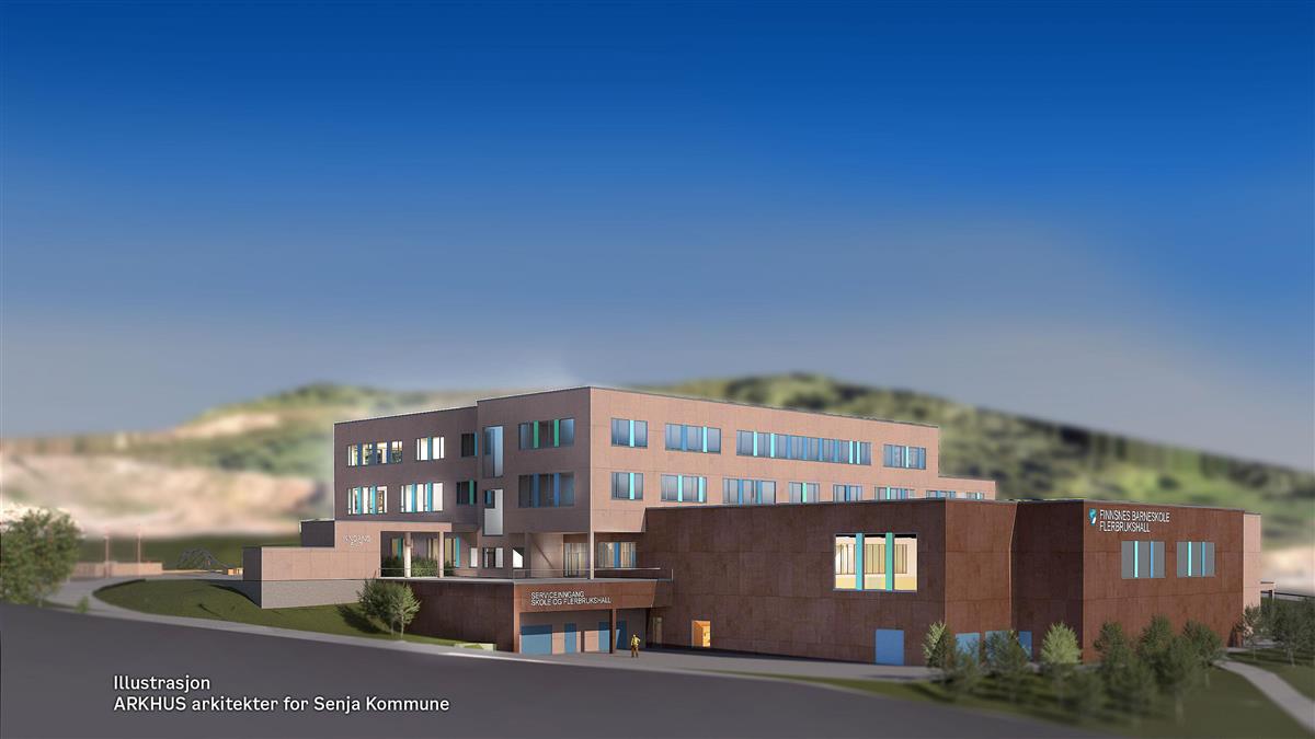 Illustrasjonsbilde Finnsnes barneskole - Klikk for stort bilde